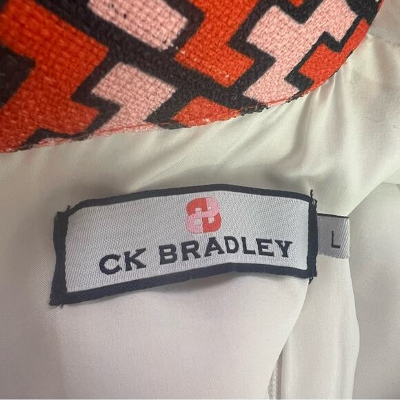 CK BRADLEY Emery Pink Orange Geometric Mod Dress Size Large - Picture 13 of 16